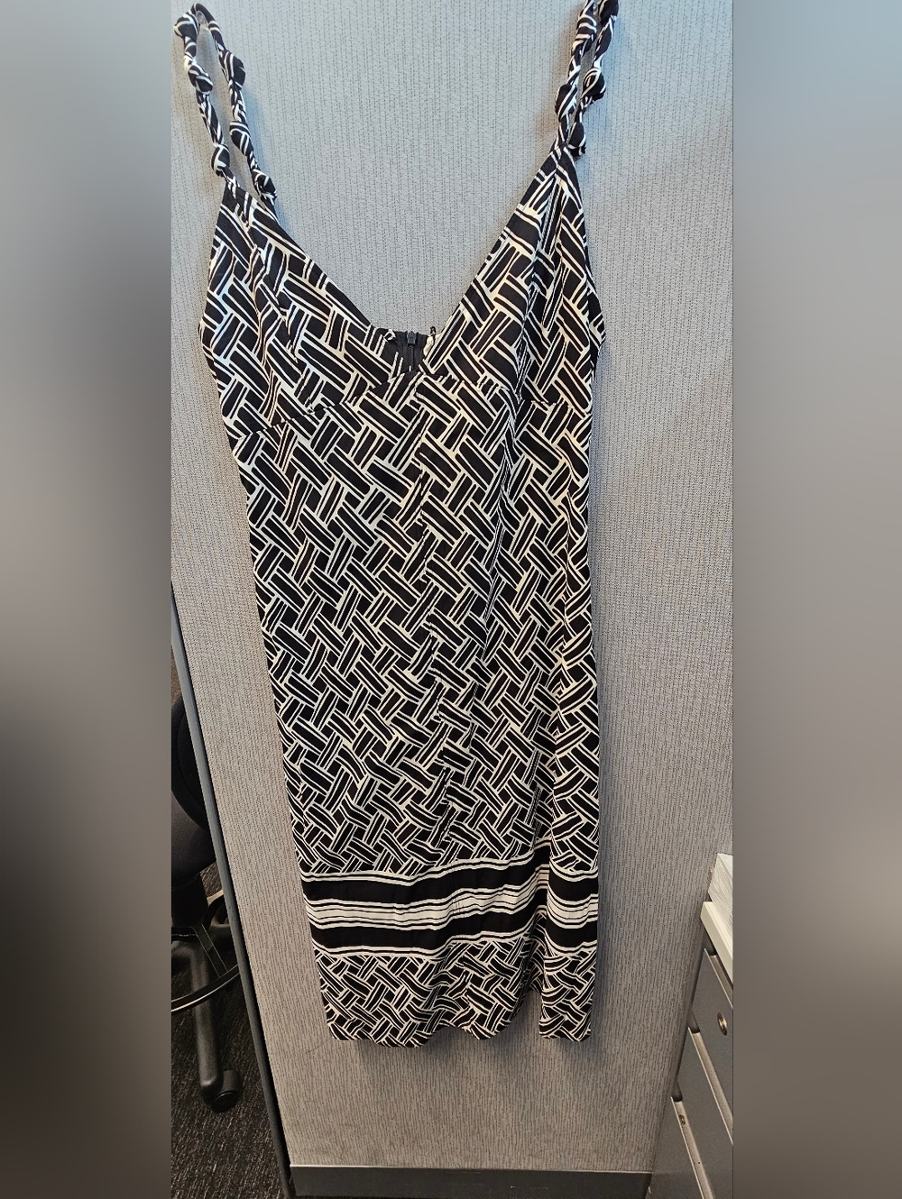 Bottega Veneta Black and White Abstract Pattern Dress